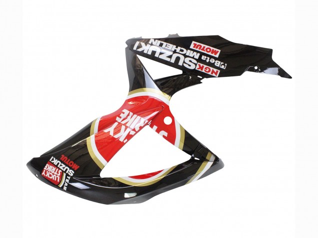 2008-2010 Suzuki GSXR 600 / GSXR 750 Motorcycle Fairings - Glossy Black Red White Motul Lucky Strike Canada for Sale