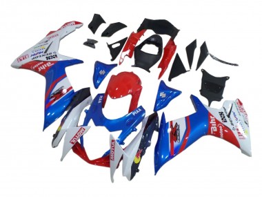 2008-2010 Suzuki GSXR 600 / GSXR 750 Motorcycle Fairings - White Red Blue Canada for Sale