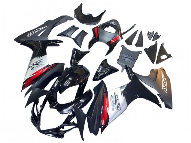 2011-2024 Suzuki GSXR 600 / GSXR 750 Motorcycle Fairings - Glossy Black Forged Carbon Fiber Silver Red Canada for Sale