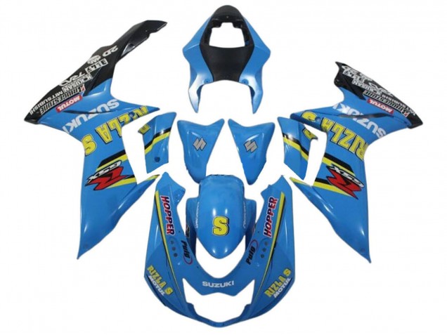 2011-2024 Suzuki GSXR 600 / GSXR 750 Motorcycle Fairings - Blue Yellow Black Rizla Canada for Sale
