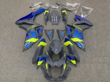 2011-2024 Suzuki GSXR 600 / GSXR 750 Motorcycle Fairings - Dark Nardo Grey Blue Fluorescent Yellow Canada for Sale