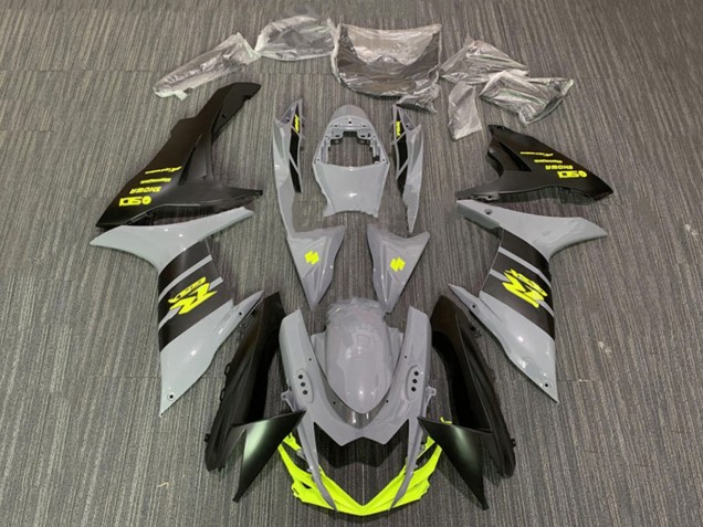 2011-2024 Suzuki GSXR 600 / GSXR 750 Motorcycle Fairings - Nardo Grey Neon Yellow Black Canada for Sale