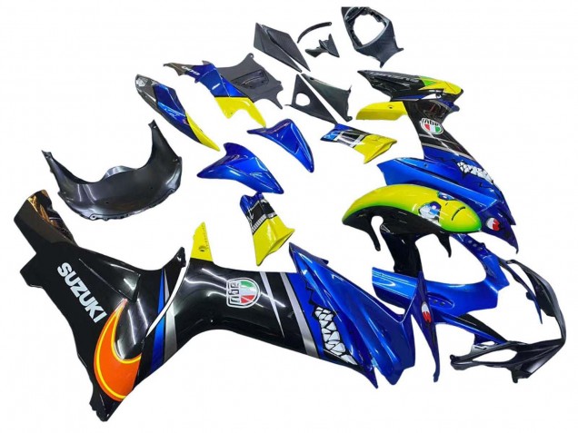 2011-2024 Suzuki GSXR 600 / GSXR 750 Motorcycle Fairings - Blue Yellow Canada for Sale