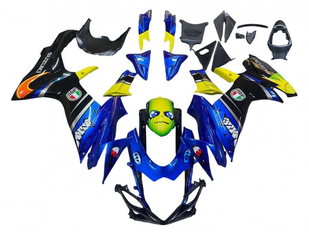 2011-2024 Suzuki GSXR 600 / GSXR 750 Motorcycle Fairings - Blue Yellow Canada for Sale