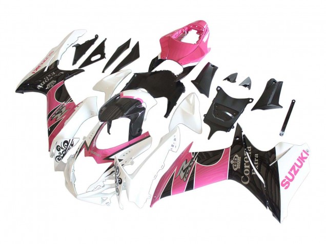 2011-2024 Suzuki GSXR 600 / GSXR 750 Motorcycle Fairings - White Pink Black Corona Canada for Sale