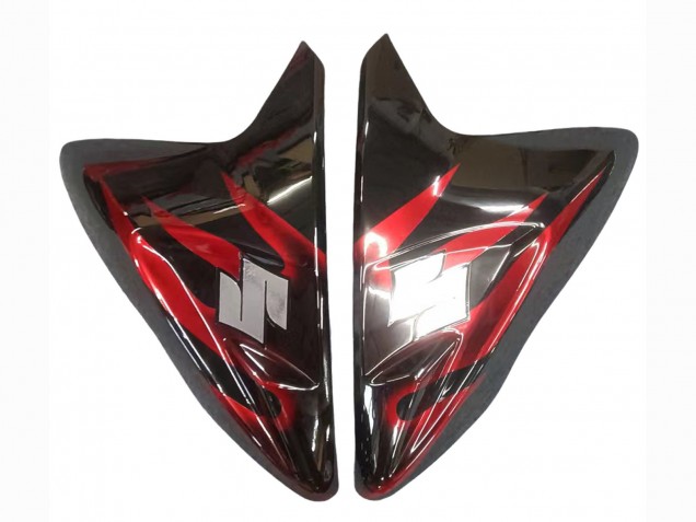 2011-2024 Suzuki GSXR 600 / GSXR 750 Motorcycle Fairings - Glossy Black Red Flame Canada for Sale