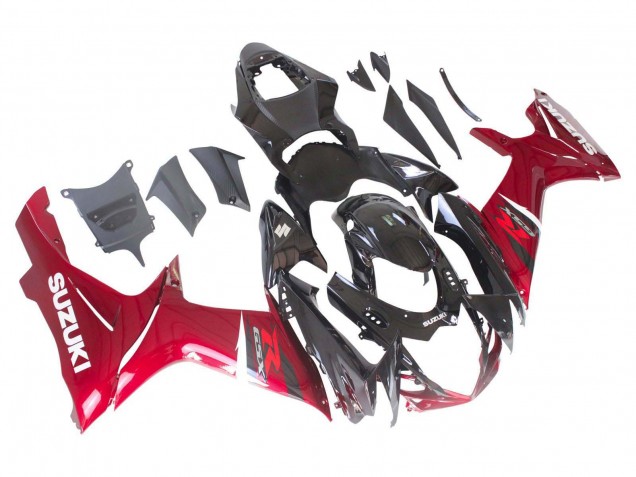 2011-2024 Suzuki GSXR 600 / GSXR 750 Bike Fairings - Red Glossy Black Canada for Sale