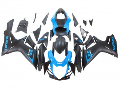 2011-2024 Suzuki GSXR 600 / GSXR 750 Motorcycle Fairing - Blue Matte Black Canada for Sale