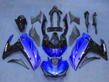 2015-2018 Yamaha YZF R3/R25 Motorcycle Fairing Kits - Blue Glossy Black Canada for Sale