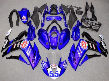 2015-2018 Yamaha YZF R3/R25 Motorcycle Fairings - Blue White Black ENEOS 55 Canada for Sale
