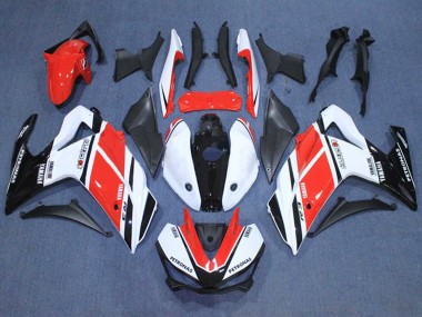2015-2018 Yamaha YZF R3/R25 Motorcycle Fairings - White Red Black Petronas Yamalube Canada for Sale