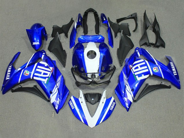 2015-2018 Yamaha YZF R3/R25 Motorcycle Fairings - Blue White Fiat Canada for Sale