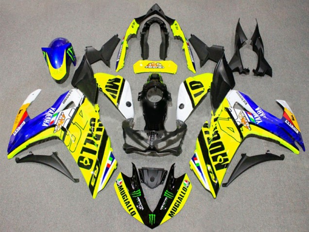2015-2018 Yamaha YZF R3/R25 Motorcycle Fairings - Yellow Blue Black Monster Canada for Sale