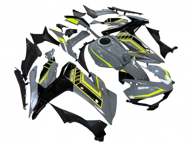 2015-2018 Yamaha YZF R3/R25 Motorcycle Fairings - Nardo Grey Neon Yellow Black Canada for Sale