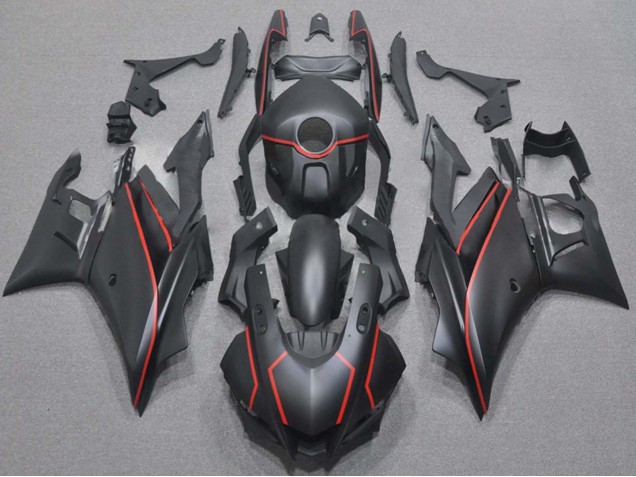 2019-2021 Yamaha YZF R3/R25 Motorcycle Fairings - Matte Black Red Canada for Sale