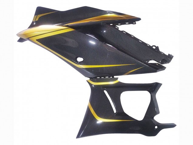 2019-2021 Yamaha YZF R3/R25 Motorcycle Fairings - Gold Black Carbon Fiber Canada for Sale