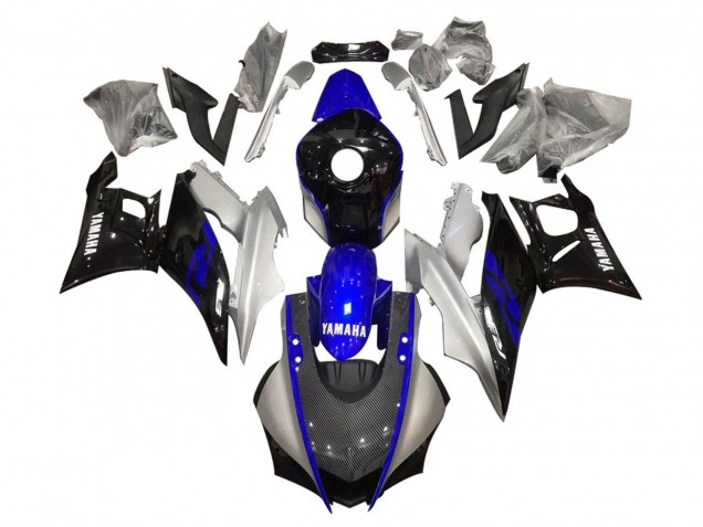 2019-2021 Yamaha YZF R3/R25 Motorcycle Fairings - Silver Blue Black Carbon Fiber Style Canada for Sale