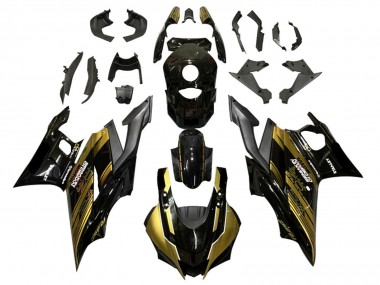2019-2021 Yamaha YZF R3/R25 Motorcycle Fairings - Gold Glossy Black Semakin Didepan Canada for Sale