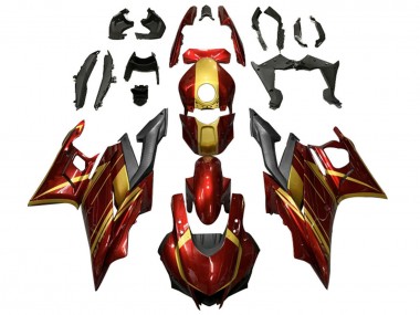 2019-2021 Yamaha YZF R3/R25 Motorcycle Fairings - Red Gold Matte Black Canada for Sale