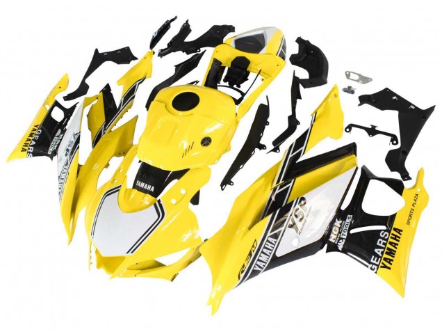 2019-2021 Yamaha YZF R3/R25 Motorcycle Fairings - Yellow White Black Stripe Canada for Sale