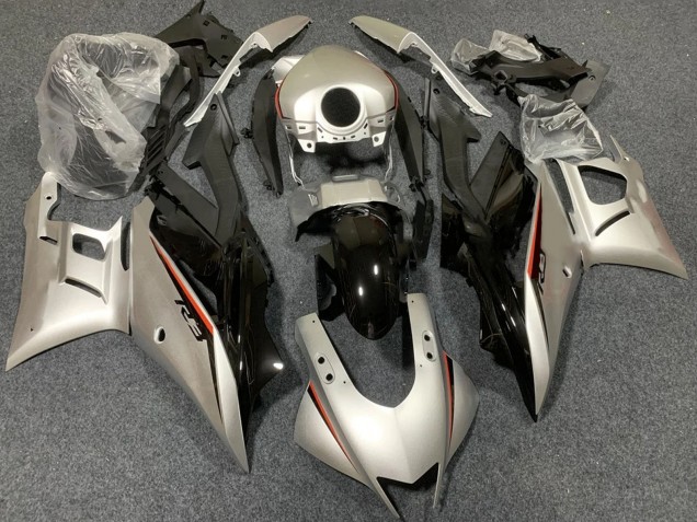 2022-2024 Yamaha YZF R3/R25 Motorcycle Fairings - Light Gold Glossy Black Canada for Sale
