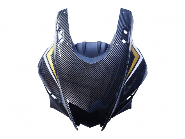 2022-2024 Yamaha YZF R3/R25 Motorcycle Fairings - Black Carbon Fiber Style Gold Red ABBOT Canada for Sale