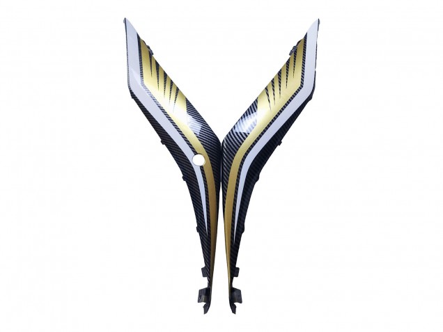 2022-2024 Yamaha YZF R3/R25 Motorcycle Fairings - Black Carbon Fiber Style Gold Red ABBOT Canada for Sale