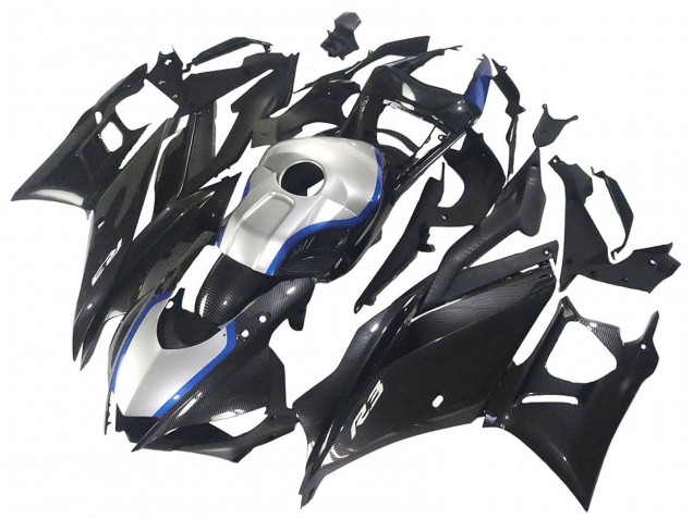 2022-2024 Yamaha YZF R3/R25 Motorcycle Fairings - Black Carbon Fiber Style Silver Blue Canada for Sale
