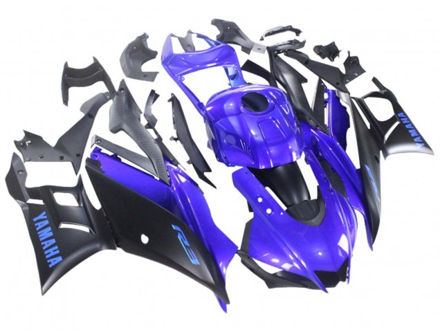 2022-2024 Yamaha YZF R3/R25 Motorcycle Fairing - Blue Matte Black Canada for Sale