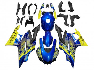 2022-2024 Yamaha YZF R3/R25 Motorcycle Fairings - Yellow Blue Matte Black 93 Canada for Sale