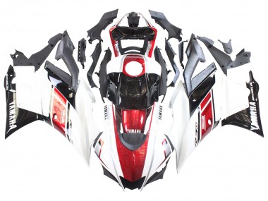 2022-2024 Yamaha YZF R3/R25 Motorcycle Fairings - White Red Black Yamalube Canada for Sale