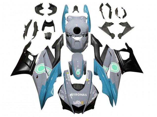 2022-2024 Yamaha YZF R3/R25 Motorcycle Fairings - Nardo Grey Blue Green Black Petronas Canada for Sale