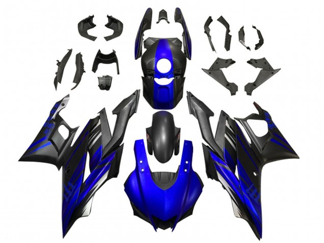 2022-2024 Yamaha YZF R3/R25 Motorcycle Fairings - Blue Matte Black Canada for Sale