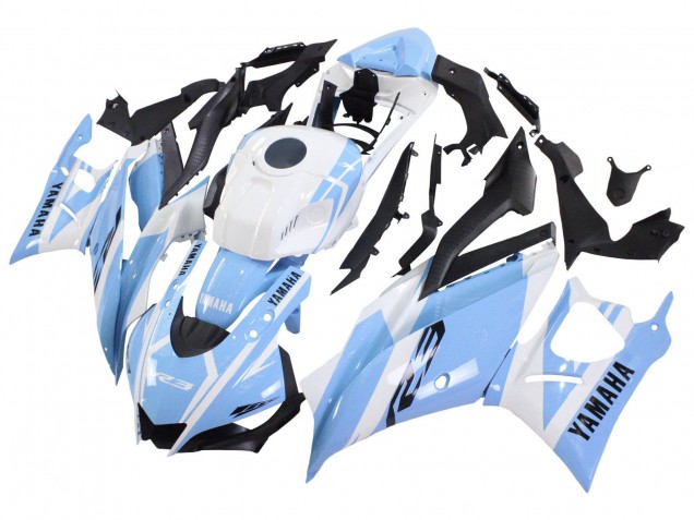 2022-2024 Yamaha YZF R3/R25 Motorcycle Fairings - White Light Blue Canada for Sale