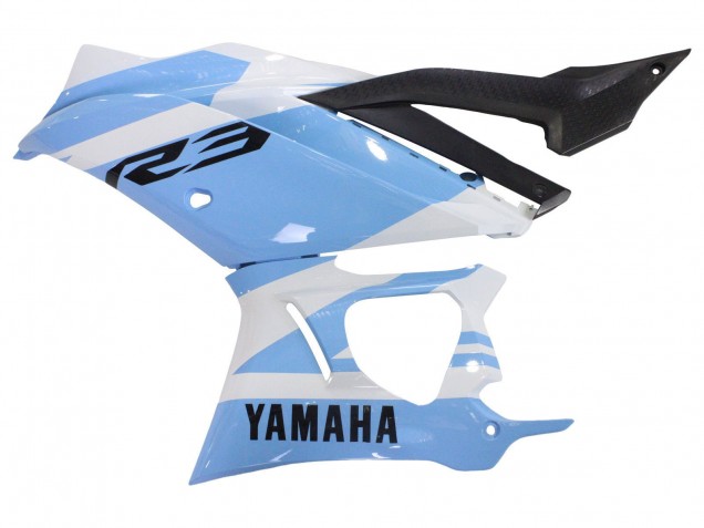 2022-2024 Yamaha YZF R3/R25 Motorcycle Fairings - White Light Blue Canada for Sale