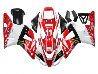 1998-1999 Yamaha YZF 1000 R1 Motorcycle Fairings - Red White Black Yellow Monster Milwaukee MAXXIS 11 Canada for Sale