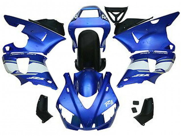 1998-1999 Yamaha YZF 1000 R1 Motorcycle Fairings - Blue White Glossy Black Canada for Sale