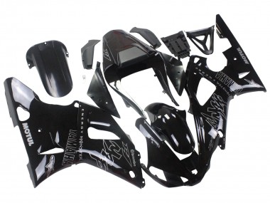 2000-2001 Yamaha YZF 1000 R1 Motorcycle Fairings - Glossy Black White Monster Motul Canada for Sale