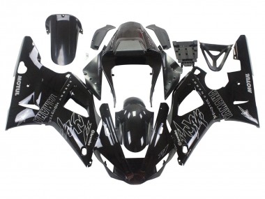 2000-2001 Yamaha YZF 1000 R1 Motorcycle Fairings - Glossy Black White Monster Motul Canada for Sale