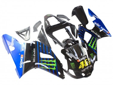 2000-2001 Yamaha YZF 1000 R1 Motorcycle Fairings - Blue Black Green Monster Yamalube ENEOS 46 Canada for Sale