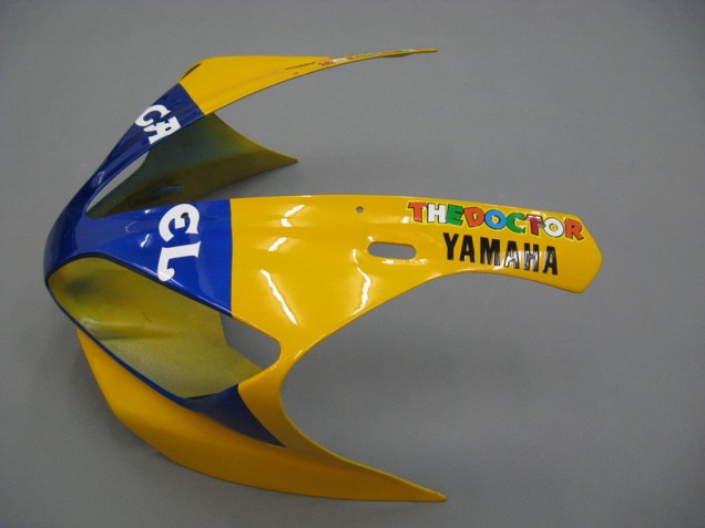 2000-2001 Yamaha YZF 1000 R1 Motorcycle Fairings - White Yellow Blue Motul Camel Canada for Sale