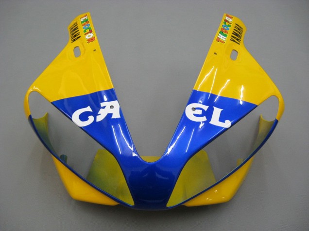 2000-2001 Yamaha YZF 1000 R1 Motorcycle Fairings - White Yellow Blue Motul Camel Canada for Sale