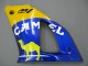 2000-2001 Yamaha YZF 1000 R1 Motorcycle Fairings - White Yellow Blue Motul Camel Canada for Sale