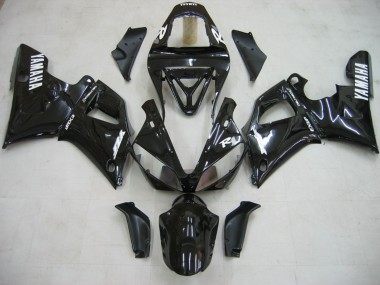 2000-2001 Yamaha YZF 1000 R1 Motorcycle Fairings - Glossy Black White Decal Canada for Sale