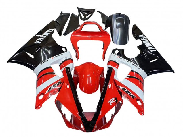 2000-2001 Yamaha YZF 1000 R1 Motorcycle Fairings - Red White Glossy Black Canada for Sale