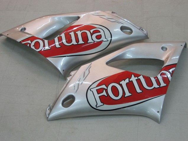 2000-2001 Yamaha YZF 1000 R1 Motorcycle Fairings - Silver Red Fortuna Motul Canada for Sale