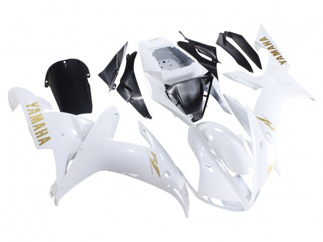 2002-2003 Yamaha YZF 1000 R1 Motorcycle Fairings - White Gold Decals Canada for Sale