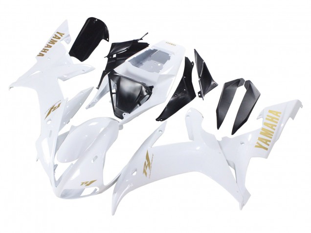 2002-2003 Yamaha YZF 1000 R1 Motorcycle Fairings - White Gold Decals Canada for Sale