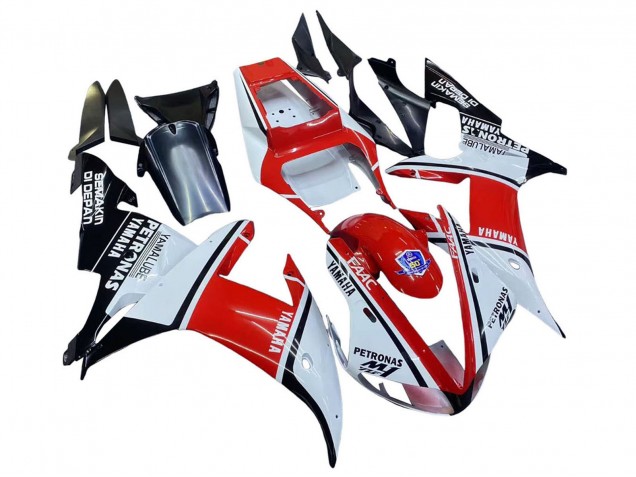 2002-2003 Yamaha YZF 1000 R1 Motorcycle Fairings - White Red Black Petronas Canada for Sale