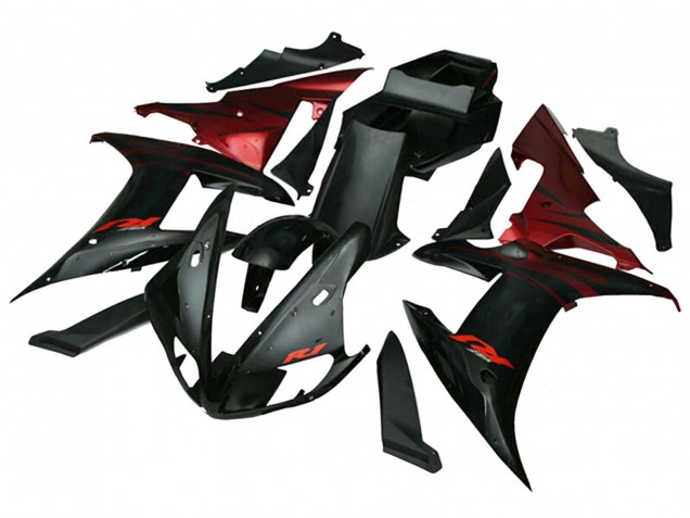 2002-2003 Yamaha YZF 1000 R1 Motorcycle Fairings - Red Black Flame Canada for Sale